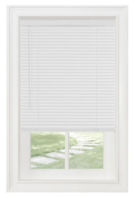Cordless Window Blinds Mini Blinds 1'' Black White Alabaster Wood Vinyl Blind