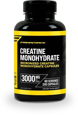 Primaforce Creatine Monohydrate Capsules - 240 Capsules, 3,000mg per Serving