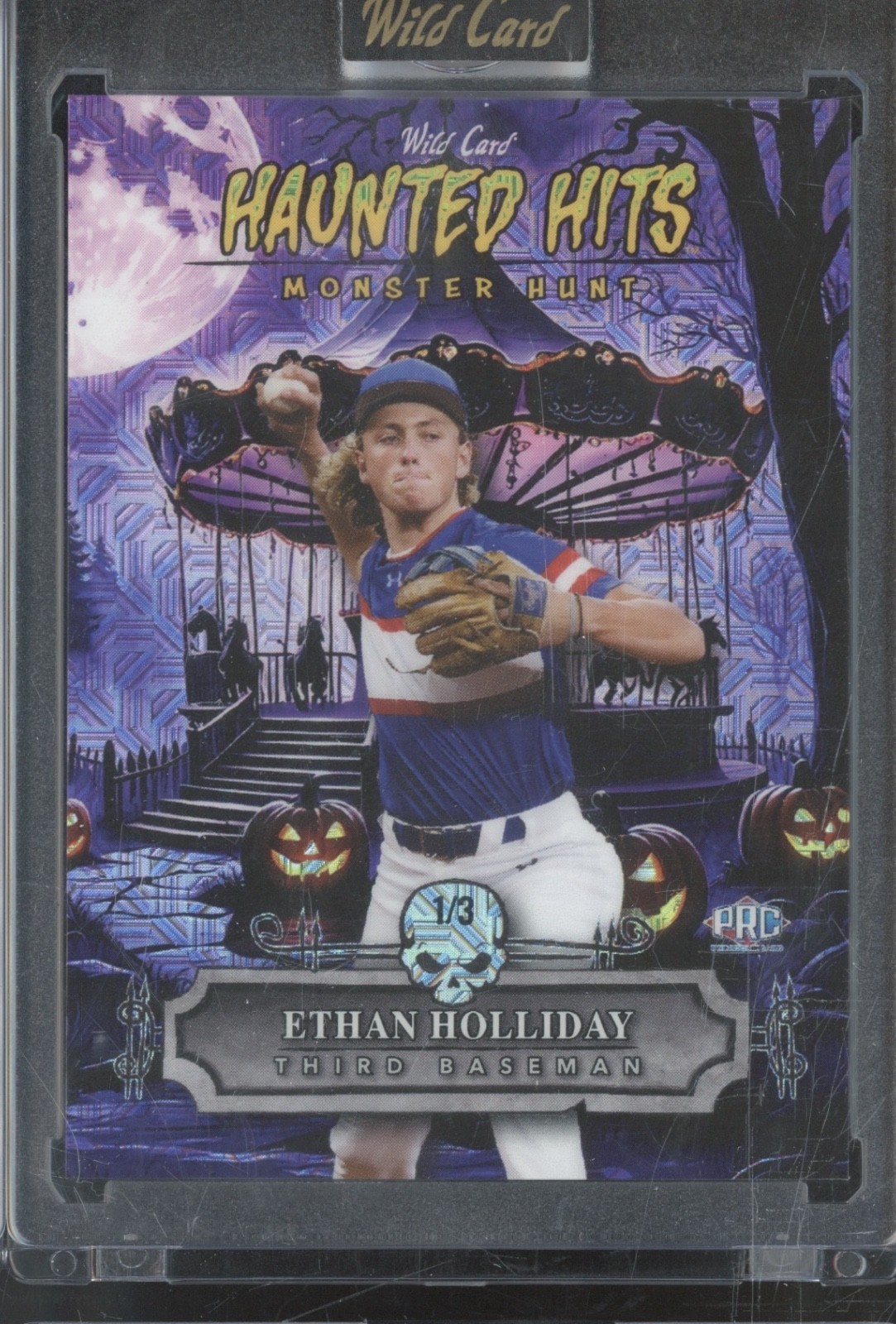 2025 Wild Card Monster Hunt Haunted Hits Purple Mojo Ethan Holliday RC 1/3
