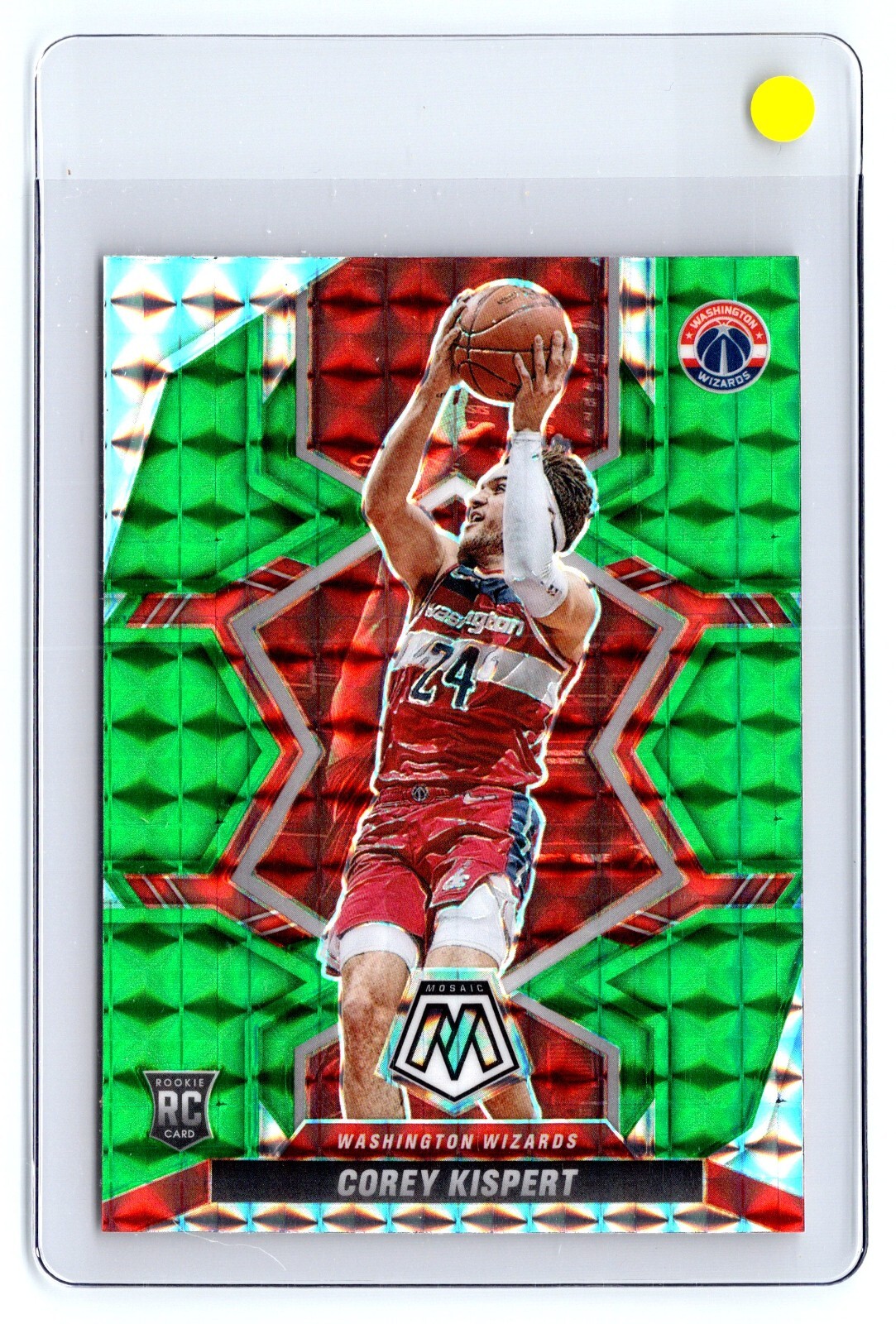 2021-22 Mosaic Rookies Green Prizm SP #213 Corey Kispert (RC