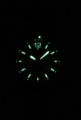 Pre-owned Orient Chronograph Black Dial Solar Diver Analog Ra-tx0202b10b 200m Mens Watch