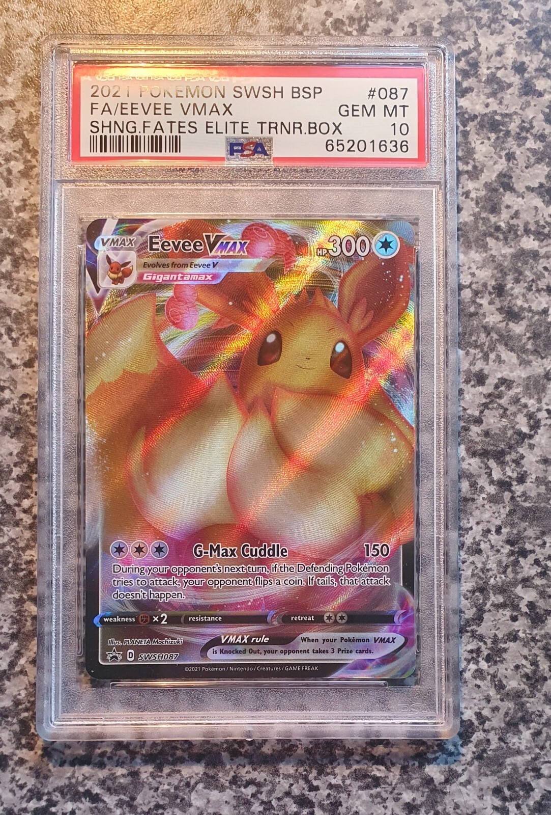 PSA 10 Pokemon SWSH087 Eevee VMAX Shining Fates Elite PSA 10 Pokemon SWSH087 Eevee VMAX Shining Fates Elite