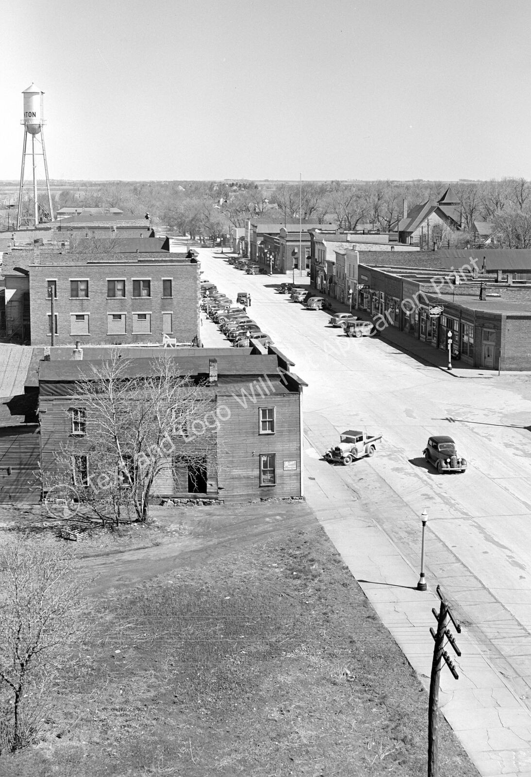 1940 Main Street, Scranton, Iowa #2 Vintage Old Photo 13" x 19" Reprint