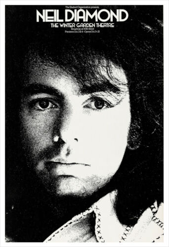 Neil Diamond 1972 concert poster print