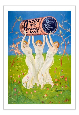 Pink Pills for Pale People LEONETTO CAPPIELLO Illustration 1910 Poster Art Print