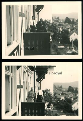 2x Bad Sooden 1970 - Hegeberg Sanatorium - Balkon und Umgebung - Foto 11x8cm
