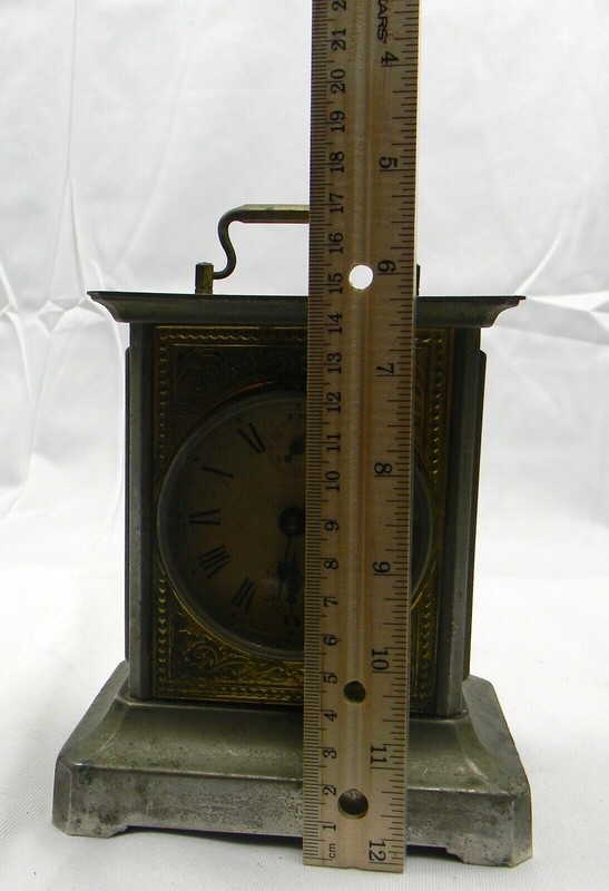 AWESOME ANTIQUE MAUTHE GERMAN GERMANY DEUTSCHLAND CARRIAGE MUSICAL ALARM CLOCK