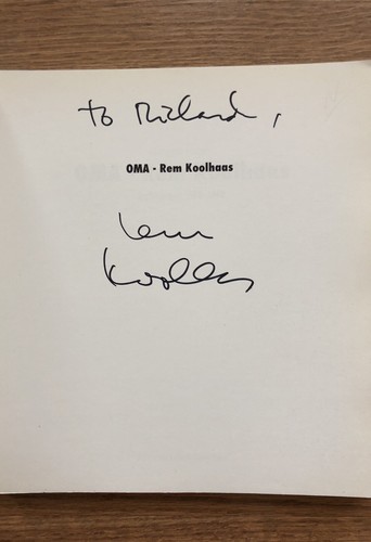 SIGNED REM KOOLHAAS! OMA ARCHITECTURE 1970-1990 | eBay