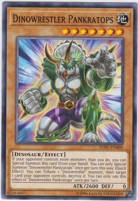 Yugioh! Dinowrestler Pankratops - Sofu-En009 - Common - Unlimited Edition Near M