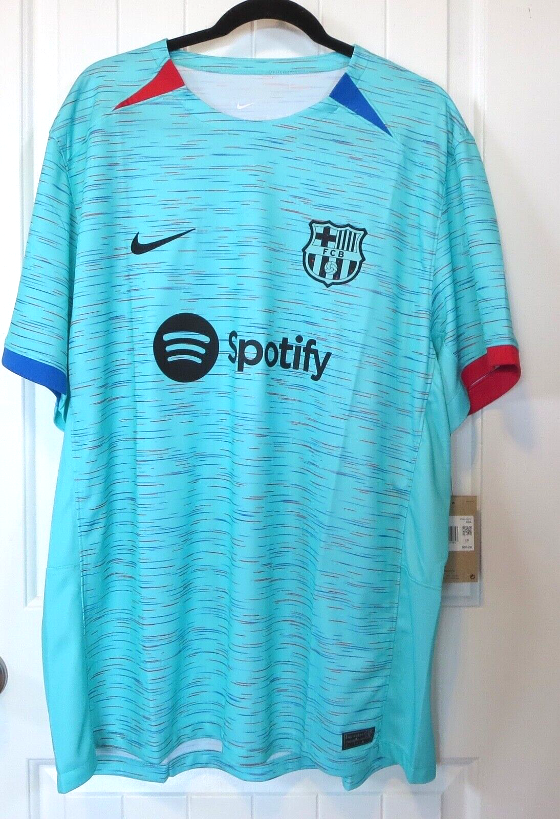 Nike FC Barcelona Jersey (2XL) Third Shirt 23/24 Soccer Authentic