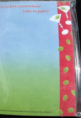 New LEANIN' TREE Note Pad Martini Olives Cocktail 5 o'clock Somewhere #SNP63011