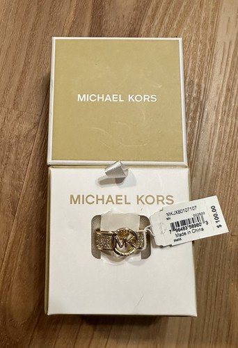 ミルク MK Michael Kors MK Logo Embellished Ring MKJX80107107 Size 7 | eBay
