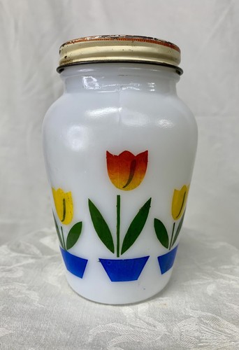 Vintage Anchor Hocking Fire King Tulip Pepper Shaker with Lid | eBay