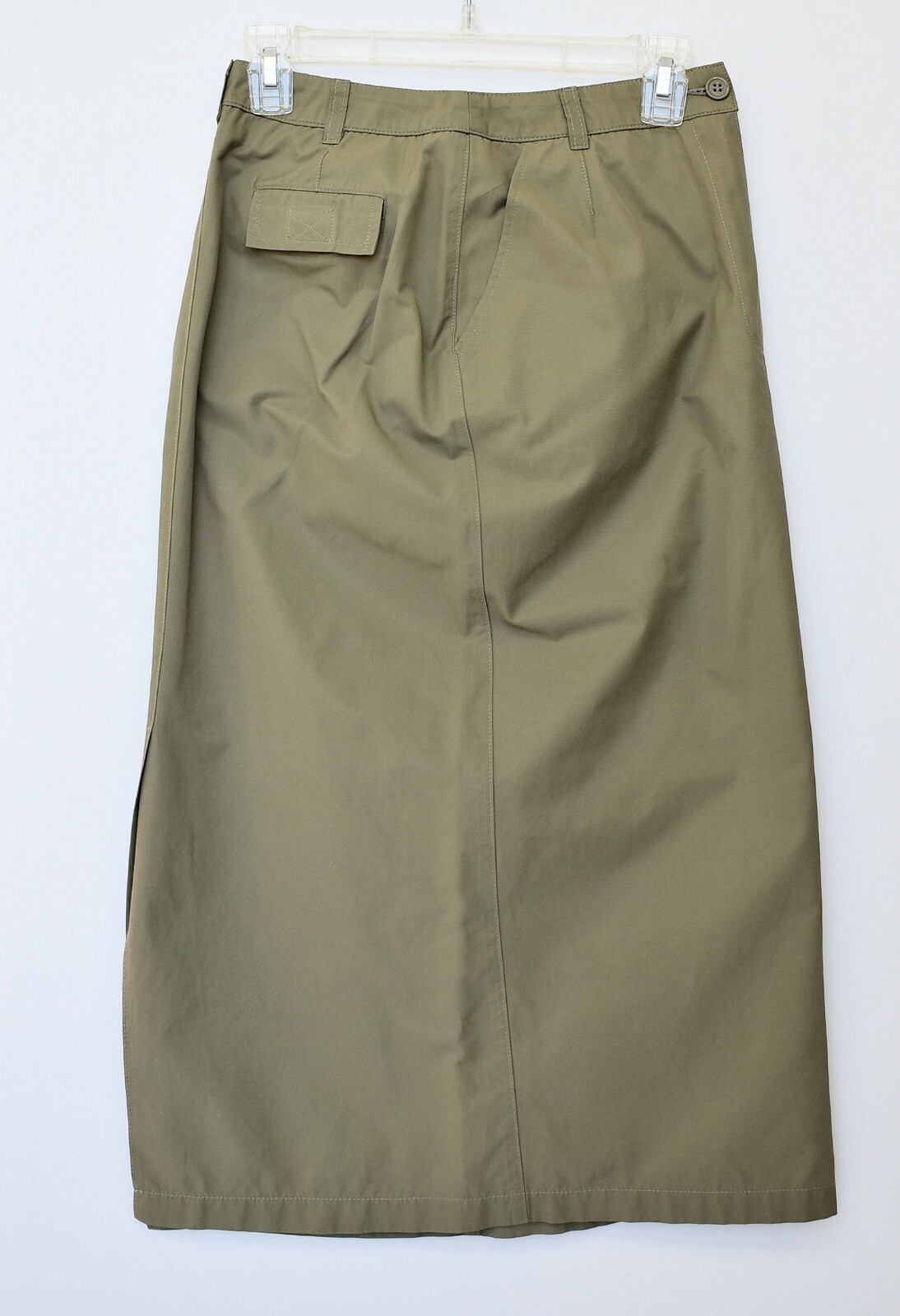 Marks & Spencer St Michael Khaki Green Chino Skirt UK10 US 6 Vintage