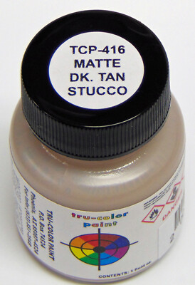 MATTE DK TAN STUCCO TRU-COLOR AIR BRUSH READY PAINT N HO O On30 Model RR TCP4162