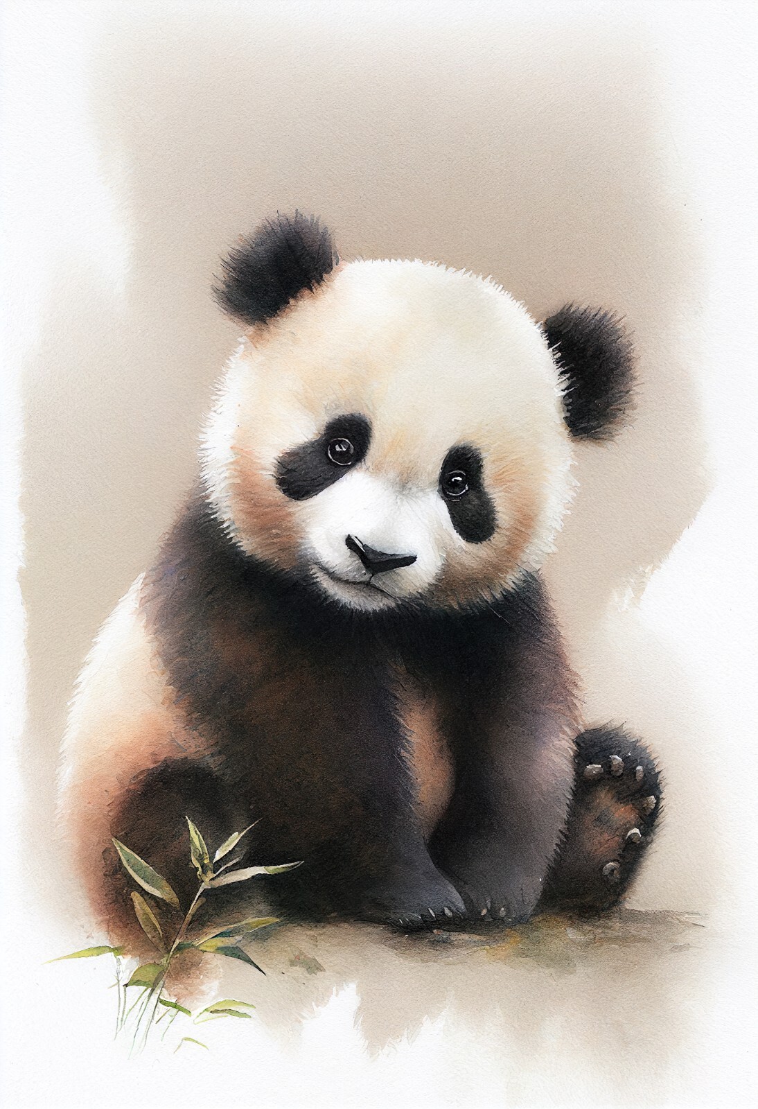ArtboxONE Poster „All You Need Is Love Panda“ – 45x30 Cm Kunstdruck Auf Fotopapier