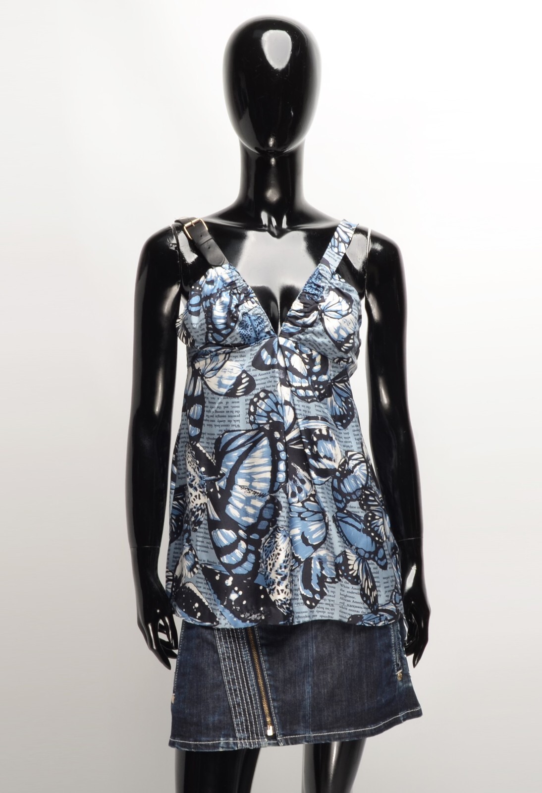 Vintage Miss Sixty Rare Y2K Butterfly Printed Top Blouse