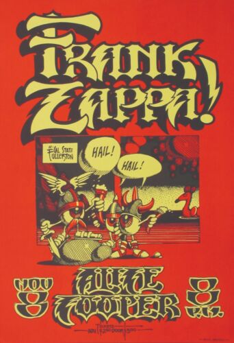 Frank Zappa Reproduction 4" x 6" Mini Concert Poster Free Top Loader  2