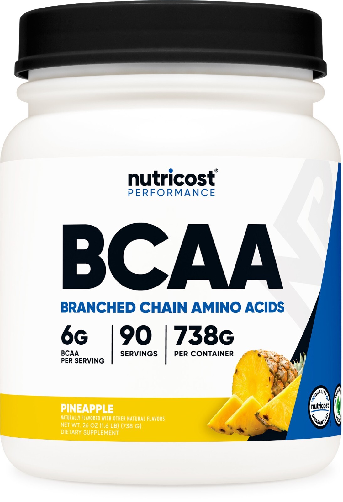 Nutricost BCAA Powder (ананас) 90 порций - без глютена и без ГМО