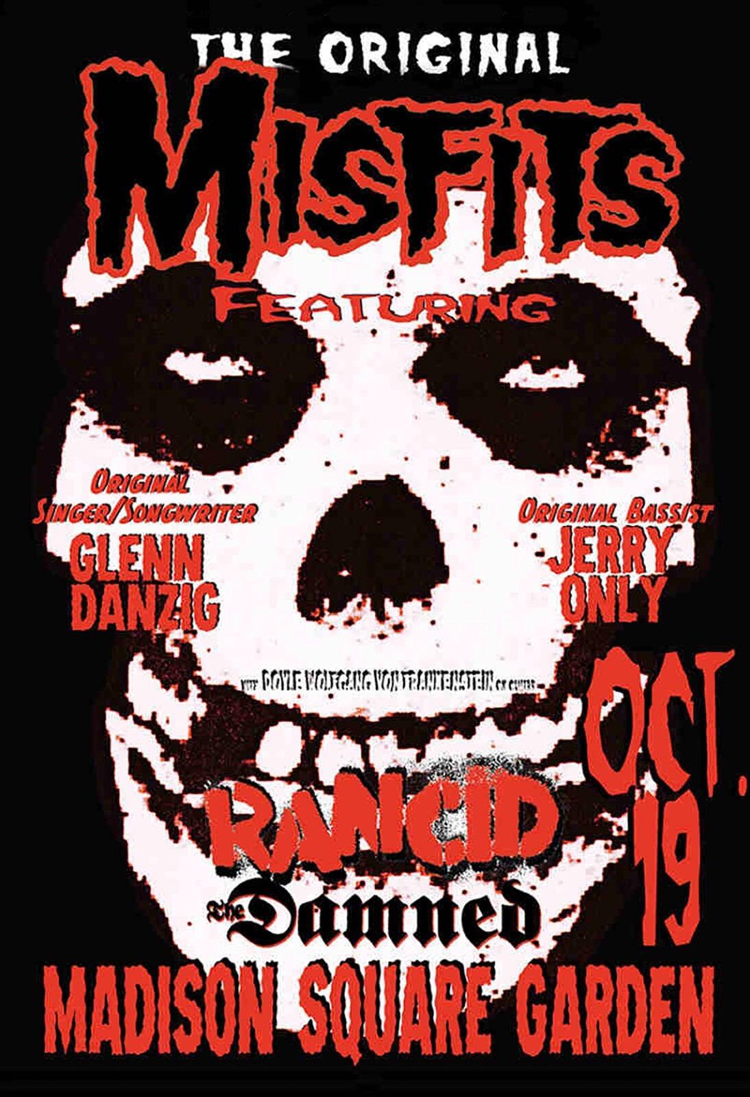 GWAR MISFITS コンサートポスター GWAR MISFITS コンサートポスター GWAR MISFITS コンサートポスター