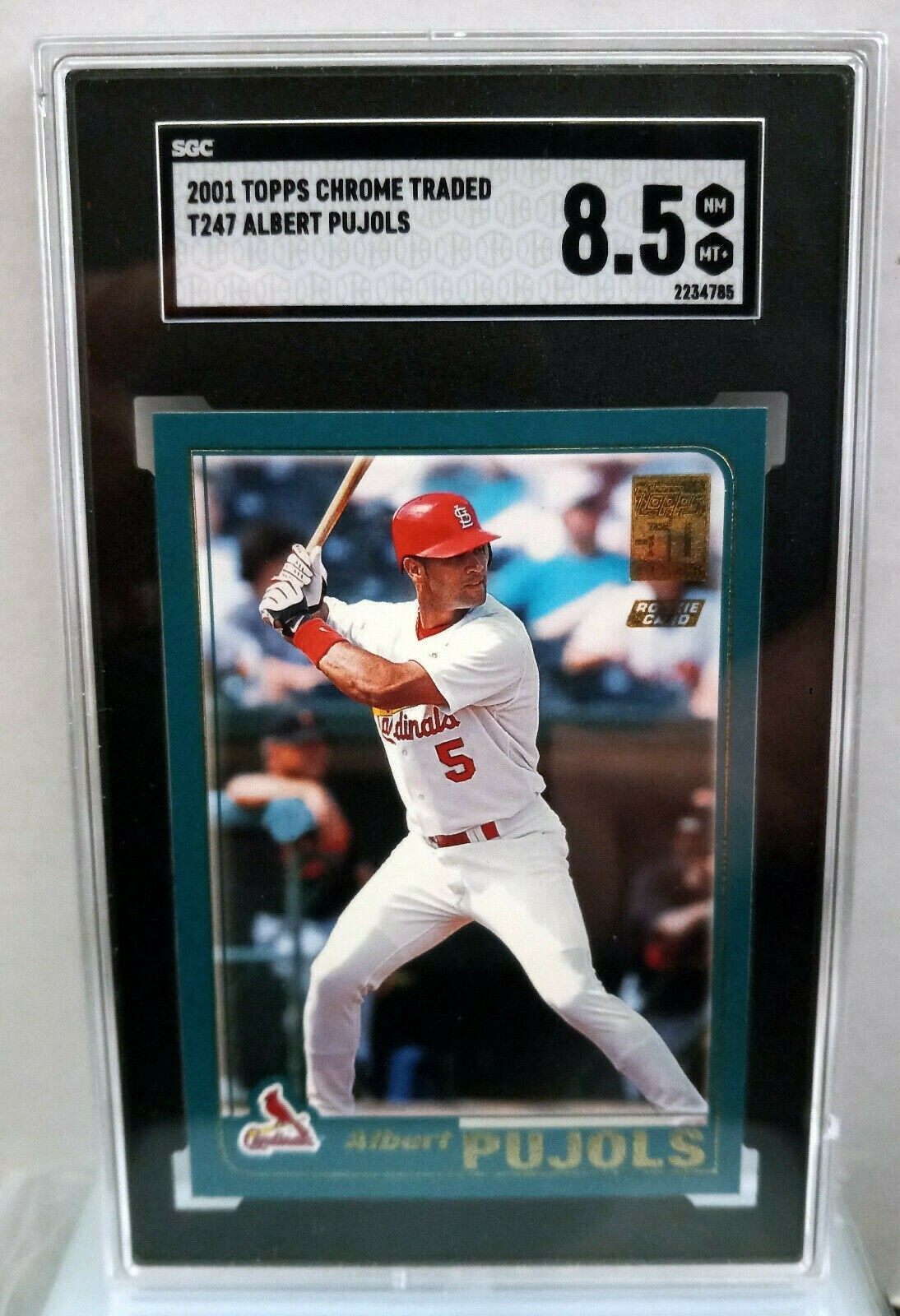 2001 Topps Traded Albert Pujols T247 SGC 8.5 NM/MINT + SGC