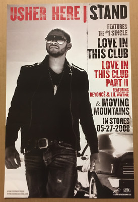 USHER Rare 2008 PROMO POSTER for Here I Stand CD NEVER DISPLAYED 11x17 USA