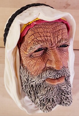 BOSSONS CHALKWARE HEAD MADE IN ENGLAND ARAB SHEIK SYRIAN HEAD