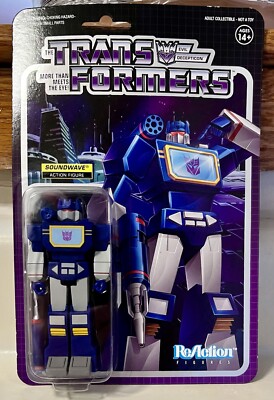 Soundwave Transformers Super 7 ReAction Action Figure New Unpunched Card