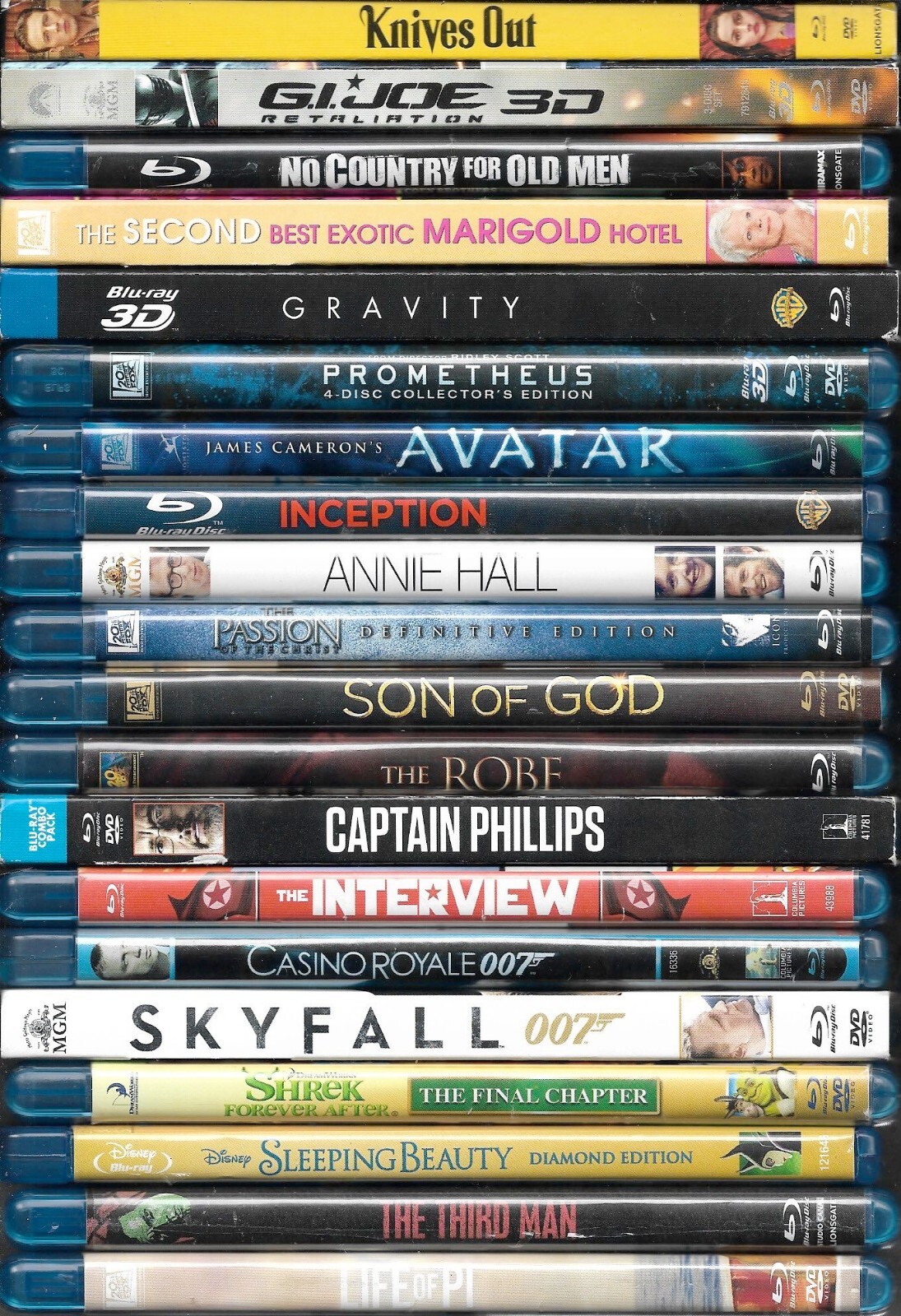 Popular films on Blu Ray, various prices, combined shipping
