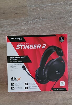 Brand New HyperX Cloud Stinger 2 Wired Over-Ear Gaming Headset - Black