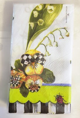 NEW Mackenzie Childs SUNFLOWER PAPER GUEST NAPKINS Sealed Package of 20