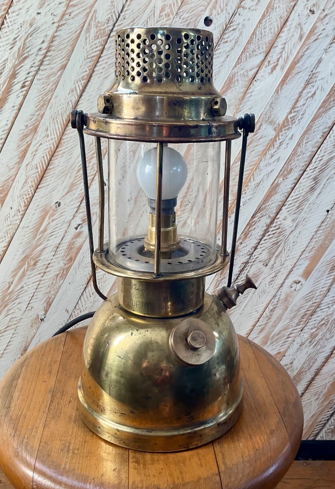Vintage 1940's Brass Bialaddin 300x Lamp, Electric