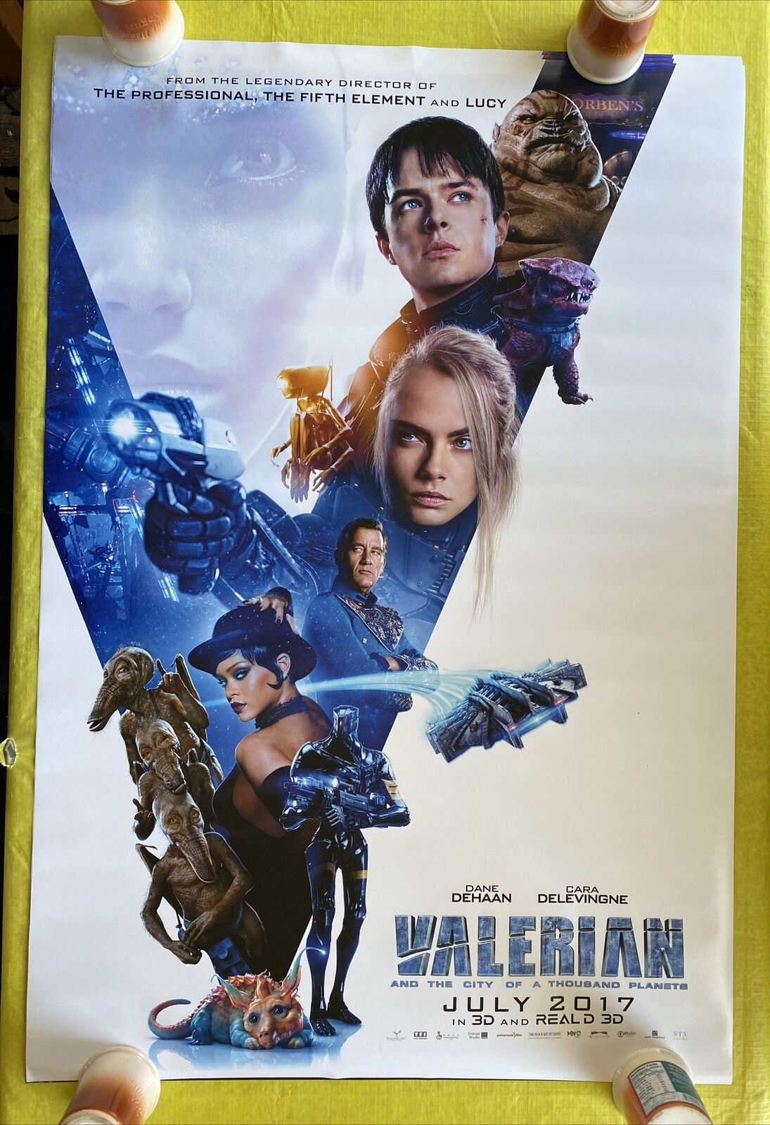 Valerian and the City of a Thousand Planets double sided movie theater poster