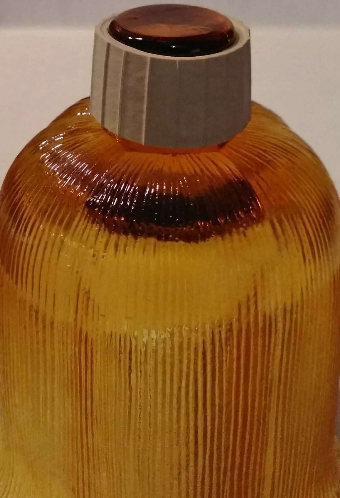 Vintage Amber Tulip Design Glass Votive Cup Candle Holder