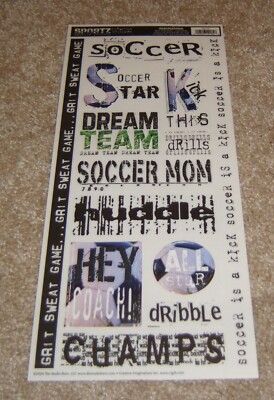 Creative Imaginations Sticker Sheet ~ Sports by danelle johnson......Soccer