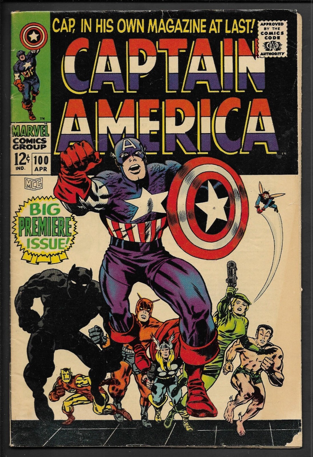 アメコミ ビンテージ Marvel Captain America Marvel CAPTAIN AMERICA No. 100 (1968) Big Premiere Issue! | eBay