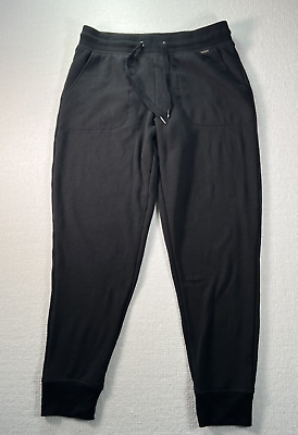 Eddie Bauer Womens Small Fleece Sweat pants Joggers Black Modal