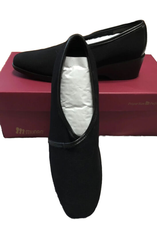 Munro American Black Walking Wedge Women Shoes Size 7.5n M379887