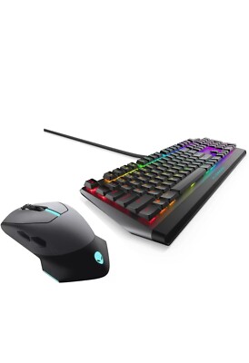 Alienware RGB Keyboard AW510K w/ AW610M Gaming Mouse - Dark Side of The Moon NEW