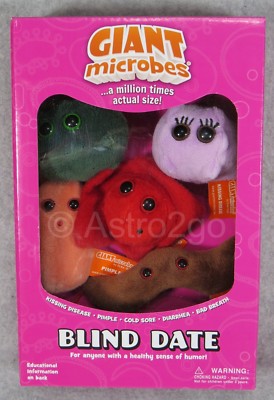 GIANT MICROBES-BLIND DATE THEME BOX-Pimple Cold Sore Diarrhea Bad Breath Kissing
