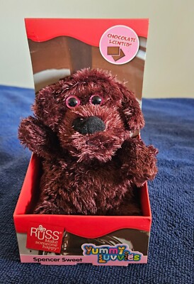 Russ Yummy Luvvies Spencer Sweet Chocolate Scented Plush Stuffed Animal