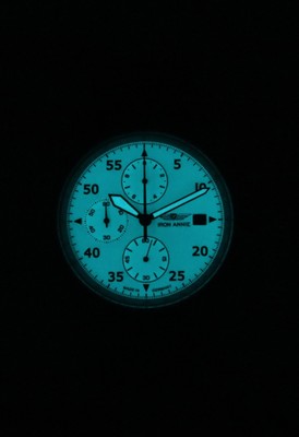 Pre-owned Iron Annie F13 Tempelhof Chronograph Tachymeter Beige Dial 56705 100m Mens Watch