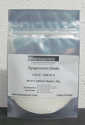 Dysprosium Oxide, 99.9+% (Metals Basis), Certified, 25g
