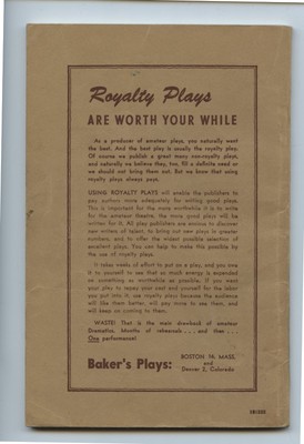 Bakers Edition of Plays - A PAIR OF COUNTRY KIDS - Comedy 1948 USA