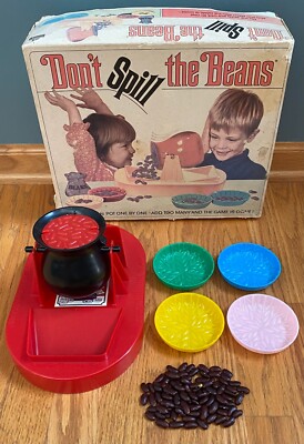 Vintage Don't Spill The Beans 1967 Game #340 USA Schaper 95 Beans Family Kids