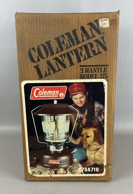 NOS Coleman 275A 710 Double Mantle Brown Lantern, FACTORY SEALED