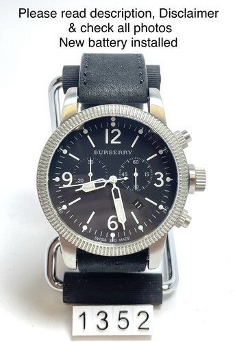 稼働 BURBERRY 腕時計 BU7806 ラウンド ブラック レザー 479 Burberry BU9381 Wrist Watch for Men for sale online | eBay