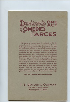 Denison One-Act Plays - ALL CARRS TO THE RESCUE - TS Denison & Company 1939 USa