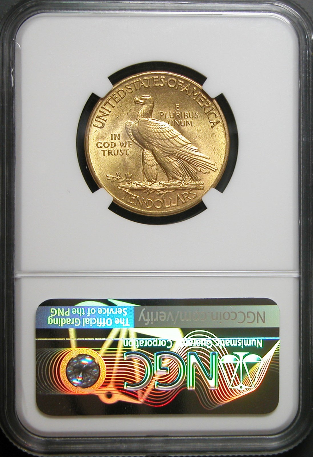 1915 $10 Gold Indian Eagle NGC MS-62