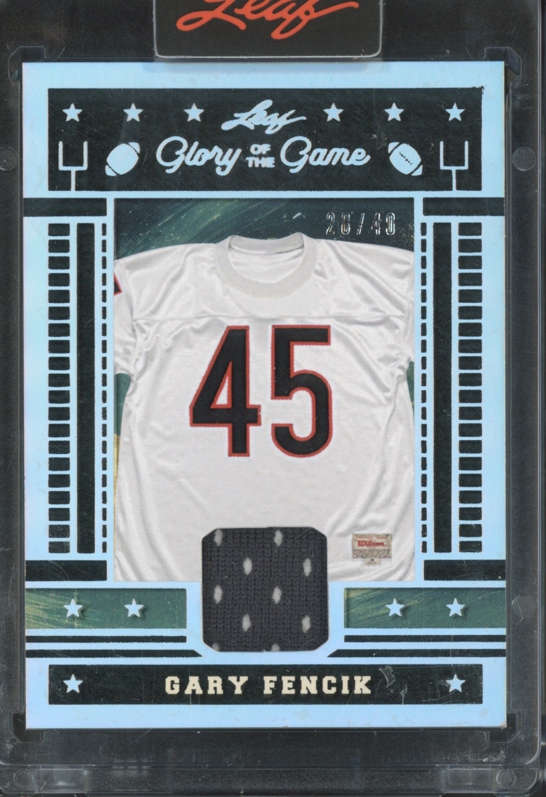 2025 Leaf Glory Of The Game Silver Gary Fencik Jersey 28/40